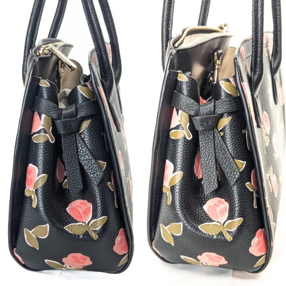 KATE SPADE New York Knott Ditsy Rose Leather Satchel Crossbody - Picture 6 of 16